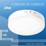 Imagem de Luminária Painel De Teto 24W Sobrepor Redonda Led 6500K Branco Frio Forro Pvc Gesso Quarto Cozinha Sala Banheiro