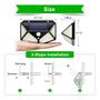 Imagem de Luminária Parede Solar 100 Led Sensor Presença Com 3 Funções