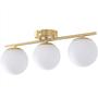 Imagem de Luminária Parede Teto 40cm Jabuticaba 3 Globos Vidro 15cm Arandela Lustre Gimpo KJBD-080-GOLD
