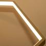 Imagem de Luminária pendente 2 anéis hexagonais dourado led - 3000k branco quente