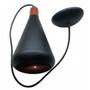 Imagem de Luminaria pendente aluminio catania 130mm preto interno cobre 101ptcb