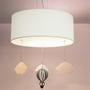 Imagem de Luminária Pendente Balão Cúpula 40x15cm Branco Led Bivolt