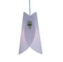 Imagem de Luminária Pendente Com Tecido Rosa E Branco Modelo Envelope