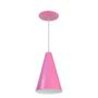 Imagem de Luminária Pendente Cone Com Interior Branco Brilho Com Fiação 110/220v