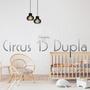 Imagem de Luminária Pendente Duplo Madeira Circus 15cm CR Soquete E27