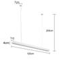 Imagem de Luminaria Pendente LED linear Otan 24w 3000k 1,20mt Branco