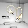 Imagem de Luminária Pendente LED Magpie - Preto e Prata - para Quarto - AC85-265V