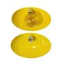 Imagem de Luminária Pendente Meia Lua 24cm Interior Amarelo Com Fiação 110/220v