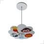 Imagem de Luminária Pendente Menino(a) Safari branco com bichinhos