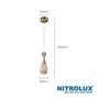 Imagem de Luminária Pendente Moderna Led -  3X1 3W Dourado 5302 Ntl-001 - NITROLUX