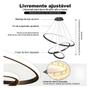 Imagem de Luminária Pendente Moderno 3 Aros Anéis Ideal para Sala De Jantar, Mesa, Quarto com 03 tipos de iluminação branco quente, morno ou fria Somente 220v