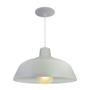Imagem de Luminária Pendente Retro 34cm Com Interior Branco Brilho Com Fiação 110/220v