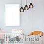 Luminária Pendente Triplo Madeira Nacar 18cm CQ Soquete E27 - Madelumi Imagem de Luminária Pendente Triplo Madeira Nacar 18cm CQ Soquete E27