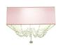 Imagem de Luminária Plafon Com Cristais 40X40X15 Quadrada Cor: Rosa