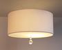Imagem de Luminária Plafon Com Cristal Cúpula Cru 30X15 2E27 Bivolts
