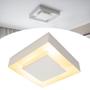 Imagem de Luminária Plafon De Teto Sobrepor Eclipse Branco Rebatedor Luz Indireta Moderno 45x45 Para 4 Lâmpadas Led E27 Bivolt 110V 220V Para Sala Quarto