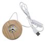 Imagem de Luminária Planeta Com Base De Madeira E Led Usb