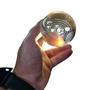 Imagem de Luminária Sistema Solar Com Base De Madeira E Led Usb