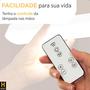 Imagem de Luminária Sobrepor Led Slim 3 Modos Sem fio Recarregável Bivolt Com Controle Remoto