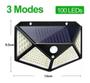 Imagem de Luminária Solar 100 Led Com Sensor Presença Resistente Agua