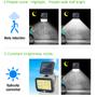 Imagem de Luminária Solar 120 Cob Sensor Presença 3 Funções C/Controle