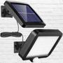 Imagem de Luminária Solar 56 Leds Luz De Jardim Para Parede Com Sensor De Presença Com 3 Funções