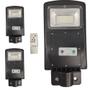 Imagem de Luminaria Solar 60w Poste Led 3 und Controle e Sensor de Movimento Jardins Areas Externas Iluminaçao Rua