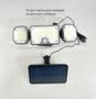 Imagem de Luminária Solar com Sensor e Controle Remoto 380 Lumens 3 cabeças placa com fio