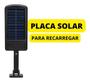 Imagem de Luminária Solar Inteligente Refletor Led 100W Poste Sensor