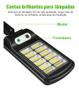 Imagem de Luminária Solar Inteligente Refletor Led 100w Poste Sensor Presença Controle 160 Leds Cob Branco Bateria