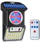 Imagem de Luminaria Solar Led Controle Sensor de proximidade Alta Potencia Spot4 modos Balizador Refletor Jardins Garagem Estacionamento Luz Externas Areas Pat