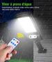 Imagem de Luminária Solar Led Parede Refletor 128 Cob Sensor Controle