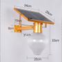 Imagem de Luminaria Solar Luxo externa placa energia Controle Remoto parede led