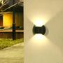 Imagem de Luminaria Solar Parede Balizador Led Decorativa Resistente