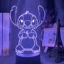 Imagem de luminaria Stitch com base - led colorido- acrilico
