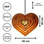 Imagem de Luminária Teto tipo Pendente CORAÇÃO MDF - Completa - Cor: Marrom