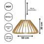 Imagem de Luminária Teto tipo Pendente MACAU MDF Completa -