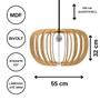 Imagem de Luminária Teto tipo Pendente MEDUZA MDF - Completa - Cor: Marrom