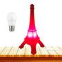 Imagem de Luminária Torre Eiffel Vermelha Com Lâmpada Led Branca Perfeito Para Presentear T1191