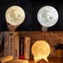 Imagem de Luminária Umidificador Lua Cheia 3d Usb/touch