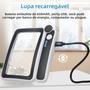 Imagem de Lupa 4x com LED Recarregável - Lupa Portátil com Iluminação USB para Leitura