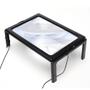 Imagem de Lupa de mesa a4 3x com led e suporte mãos livres para leitura