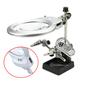 Imagem de Lupa Luz Led De Mesa Com Suporte E Pinça Para Reparos Muito Útil XM60139