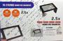 Imagem de Lupa Óptica De Aumento Mesa Com 6 Leds Amplia 2.5X + Cabo USB - Jiaxi - TH275205C