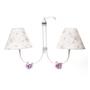 Imagem de Lustre 2L Simples 2 Flores P Rosa Quarto Bebê Infantil