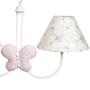 Imagem de Lustre 2L Simples Com 2 Borboletas Quarto Bebê Infantil Menina