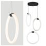 Imagem de Lustre 3 pendente Circular AURA 25cm - PRETO - LED 45w 3000k