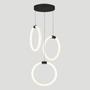 Imagem de Lustre 3 Pendente Circular Aura 25Cm - Preto - Led 45W 6000K