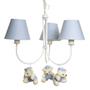 Imagem de Lustre 3L Ariel Com 3 Ursinhos De Boné Quarto Bebê Infantil