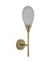 Imagem de Lustre Arandela Mayla Vidro Branco Fosco Dourado LT003WH Starlux